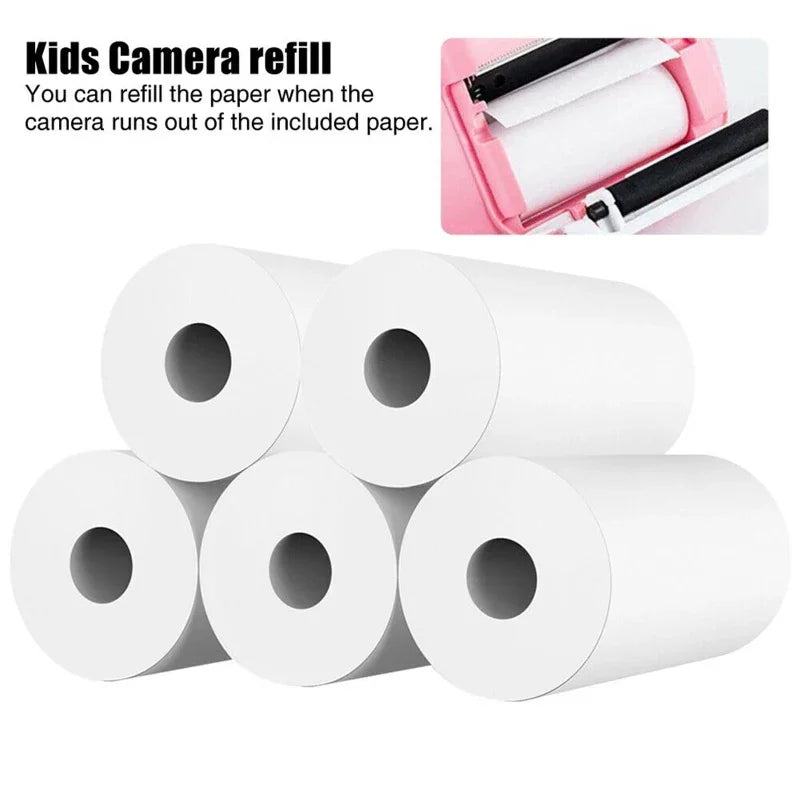 5/10/15/20 57*25mm Thermal Paper White Children Camera Instant Print Kids Camera Printing Paper Replacement Accessories Parts - PST PS Tradings