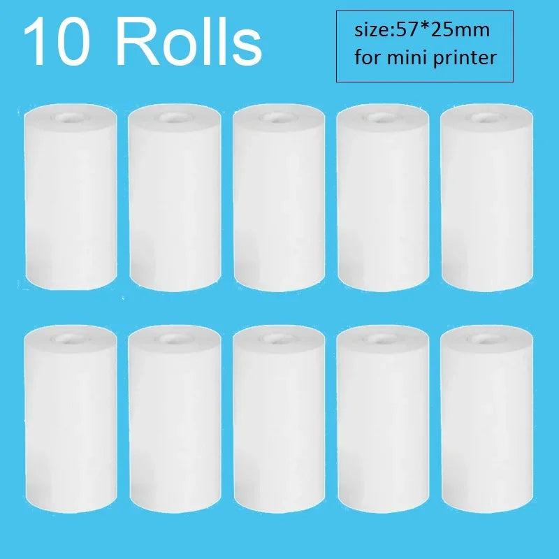 5/10/15/20 57*25mm Thermal Paper White Children Camera Instant Print Kids Camera Printing Paper Replacement Accessories Parts - PST PS Tradings