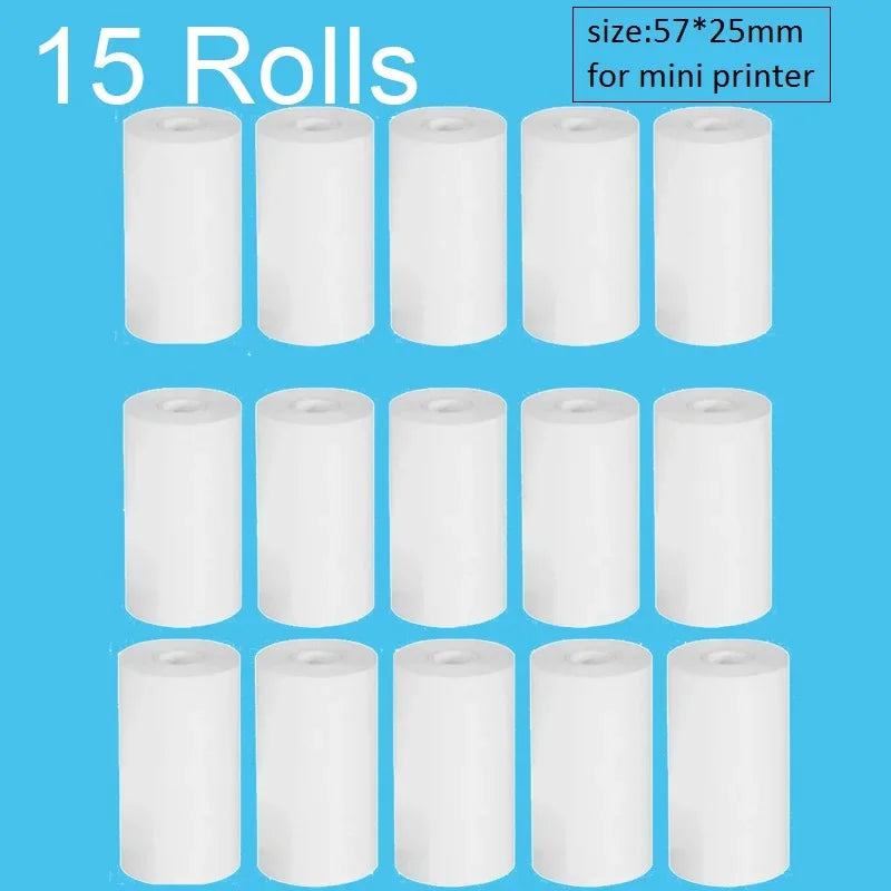 5/10/15/20 57*25mm Thermal Paper White Children Camera Instant Print Kids Camera Printing Paper Replacement Accessories Parts - PST PS Tradings