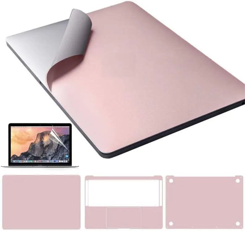 5 in 1 Protective Vinyl Decal Cover For Macbook Air 13 A1932 A2179 M1 A2337 13.6" M2 A2681 Rose Gold Laptop Full Body Protector - PST PS Tradings