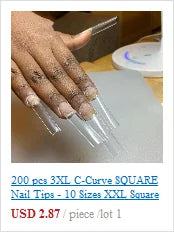 500pcs Half Cover False Nails Press on Nails Tips Clear Acrylic Nails 10 Sizes   for Nail Salons and DIY Nail Art A-08