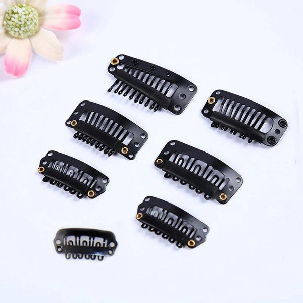 50pcs 2.3cm-3.6cm Black Brown Color Wig Clips Snap Clip For Hair Extension Wig Weft Wig PP Hairpins Large Clips Styling Tools - PST PS Tradings