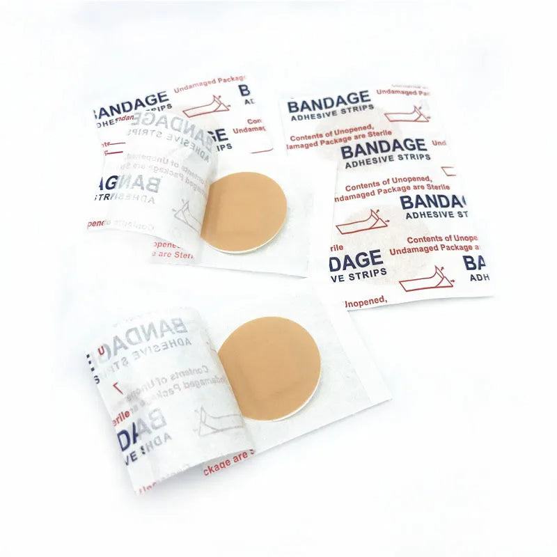 50pcs/set Transparent Non-transparent Band Aid Round Wound Dressing Patch First Aid Sticking Plaster Circle Adhesive Bandages - PST PS Tradings