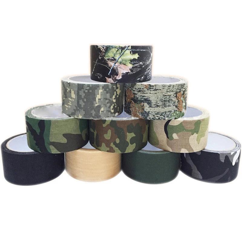 5M Outdoor Camouflage Tape WRAP Hunting Waterproof Self Adhesive Camo Tape Stealth Bandage 0.05m x 5m /2inchx196inch - PST PS Tradings