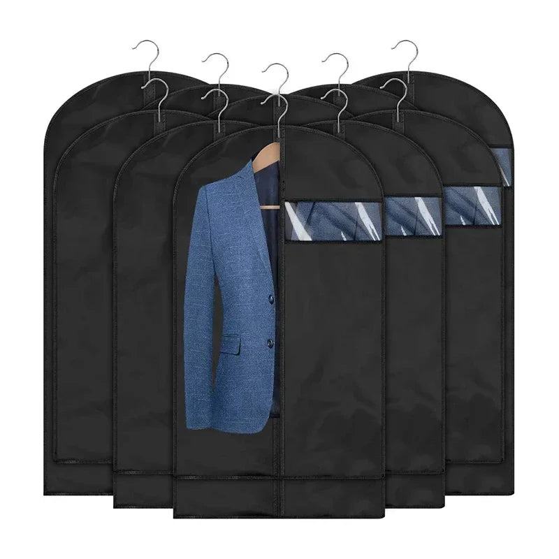 5PCS Dustproof Clothing Covers Waterproof Clothes Dust Cover Coat Suit Dress Protector Hanging Garment Bags Closet Organizer - PST PS Tradings