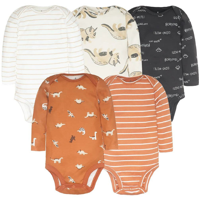 5PCS/LOT Cotton Baby Bodysuits Unisex Infant Jumpsuit Fashion Baby Boys Girls Clothes Long Sleeve Newborn Baby Clothing Set - PST PS Tradings