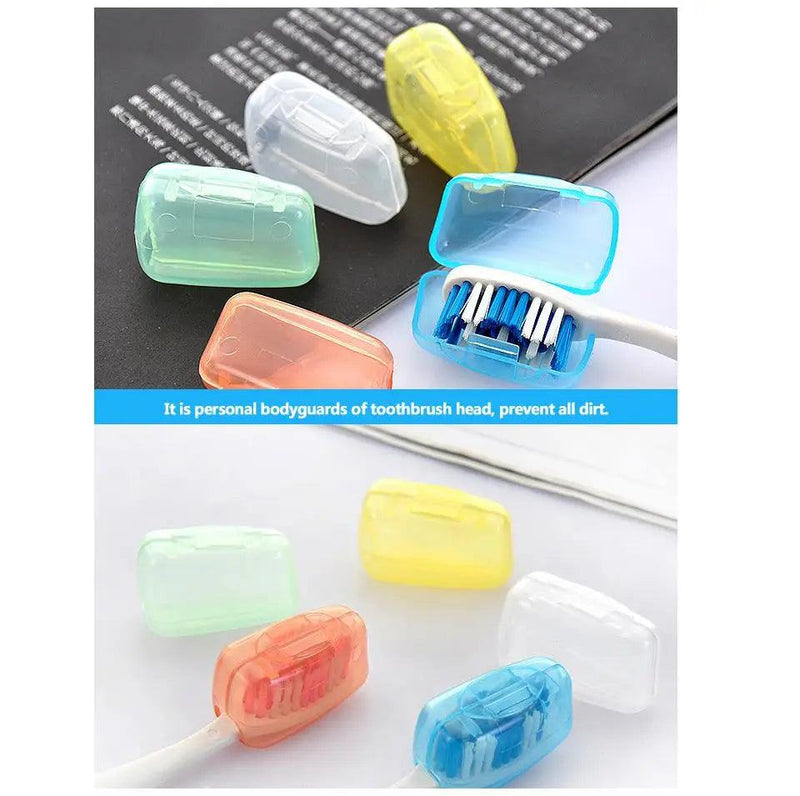 5Pcs/set Portable Toothbrush Cover Holder Travel Hiking Camping Brush Cap Case YKS Health Germproof Toothbrushes Protector - PST PS Tradings