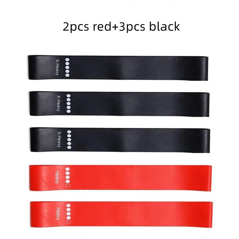 5Pcs/Set Yoga Resistance Rubber Bands Bodybuilding Elastic Bands Pilates Exercise Workout Bands Expander Belt Fitness Equipment - PST PS Tradings