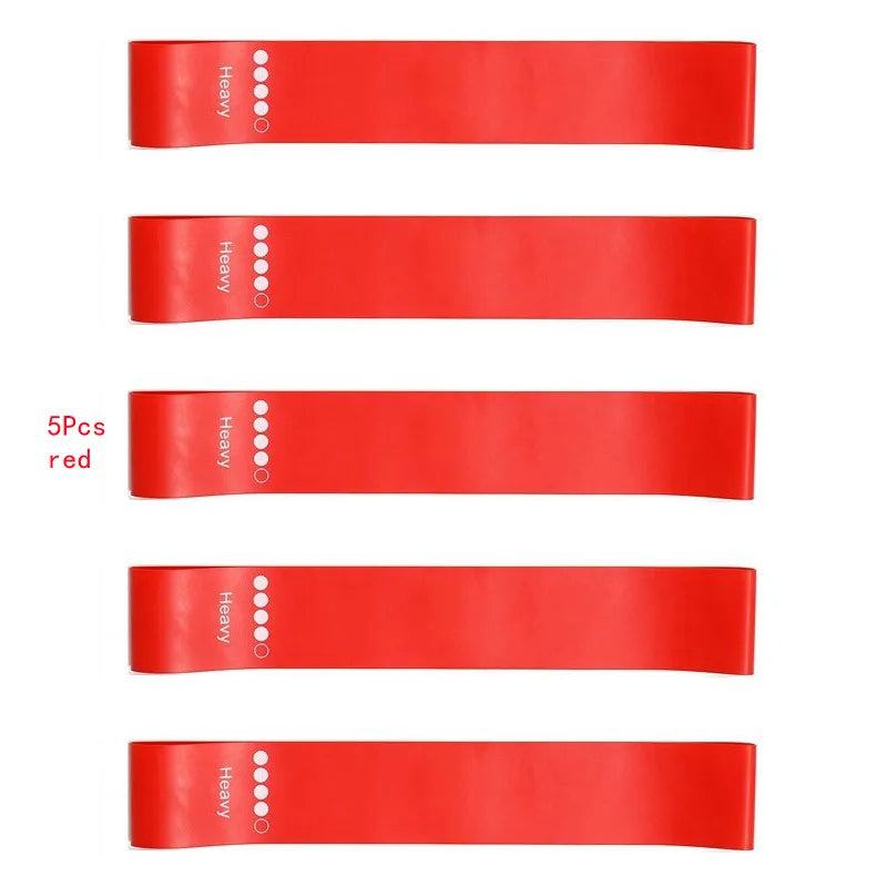 5Pcs/Set Yoga Resistance Rubber Bands Bodybuilding Elastic Bands Pilates Exercise Workout Bands Expander Belt Fitness Equipment - PST PS Tradings