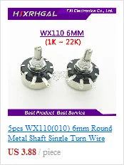 5pcs WH148 B1K B2K B5K B10K B20K B50K B100K B500K 3Pin 15mm Shaft Amplifier Dual Stereo Potentiometer 1K 2K 5K 10K 50K 100K 500K - PST PS Tradings