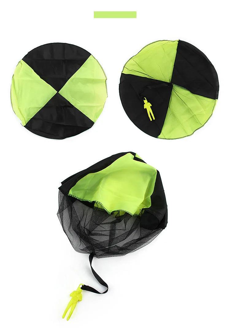 5Set Kids Hand Throwing Parachute Toy For Children's Educational Parachute With Figure Soldier Outdoor Fun Sports Play Game