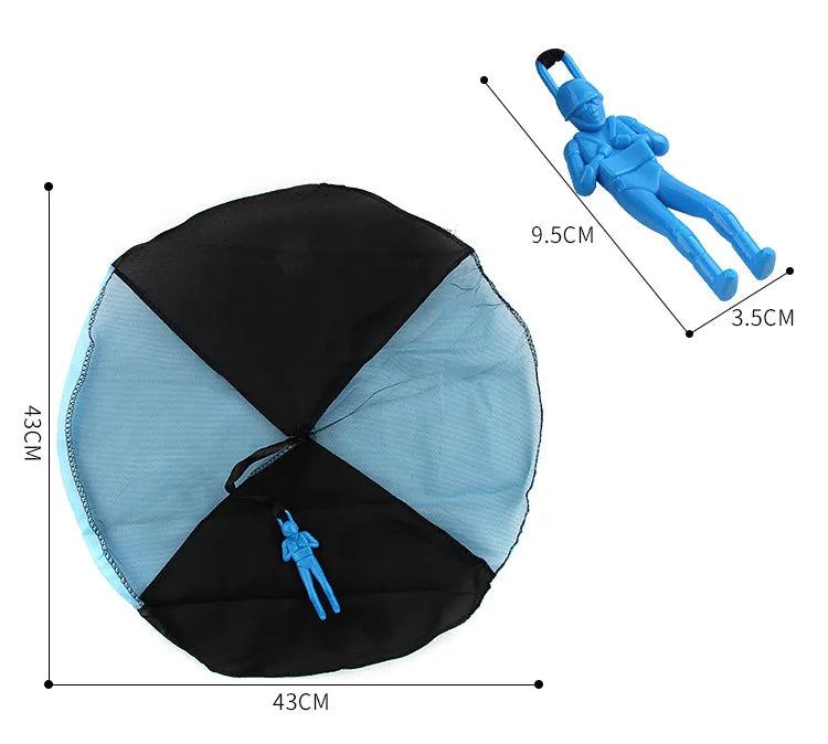 5Set Kids Hand Throwing Parachute Toy For Children's Educational Parachute With Figure Soldier Outdoor Fun Sports Play Game