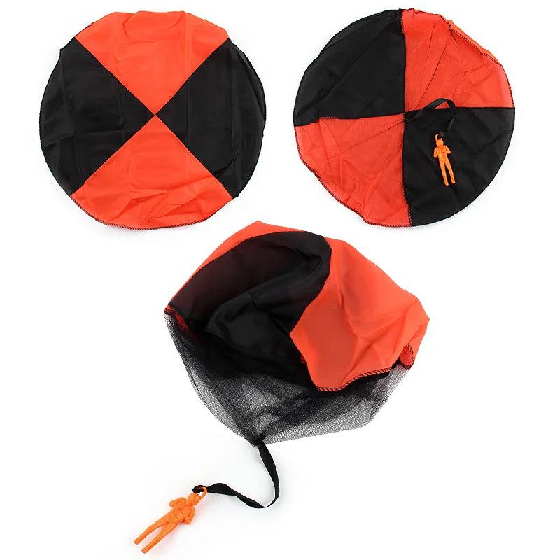 5Set Kids Hand Throwing Parachute Toy For Children's Educational Parachute With Figure Soldier Outdoor Fun Sports Play Game