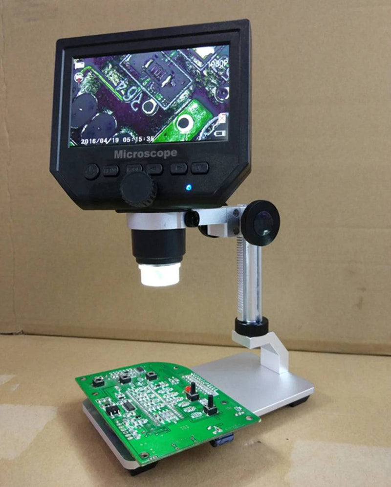 600X  digital microscope electronic video microscope 4.3 inch HD LCD soldering microscope  phone repair Magnifier - Property & Safety Tradings