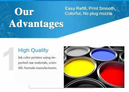 664 Refill dye ink For Epson L100 L110 L210 L120 L220 L310 L355 L362 L366 L365 L380 L486 L800 L805 L810 ET-2650 Printer 4 Colors - PST PS Tradings