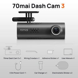 70mai Smart Dash Cam 3 M200 Voice Control 1080P 130FOV Wifi 70mai Car DVR Car Recorder Auto Recorder Wifi Parking Monitori - PST PS Tradings