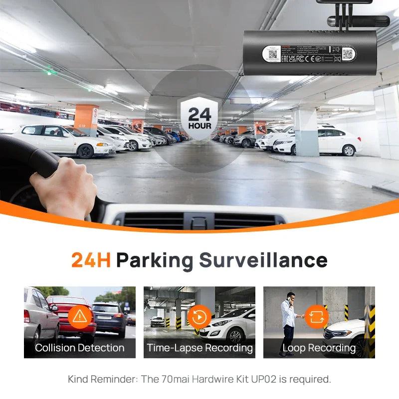 70mai Smart Dash Cam 3 M200 Voice Control 1080P 130FOV Wifi 70mai Car DVR Car Recorder Auto Recorder Wifi Parking Monitori - PST PS Tradings