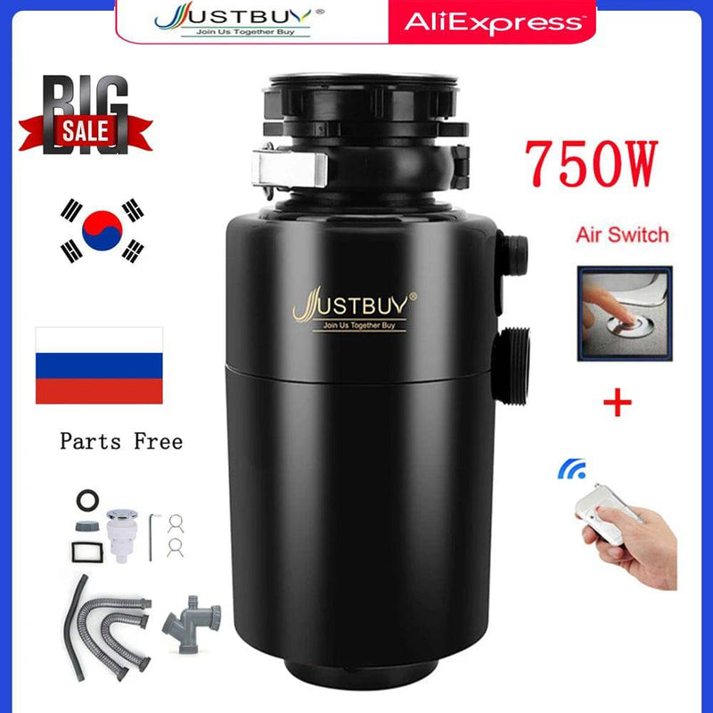 750W Food Waste Disposers Chopper Kitchen Garbage Disposal Stainless Steel Grinder material Processor - Property & Safety Tradings