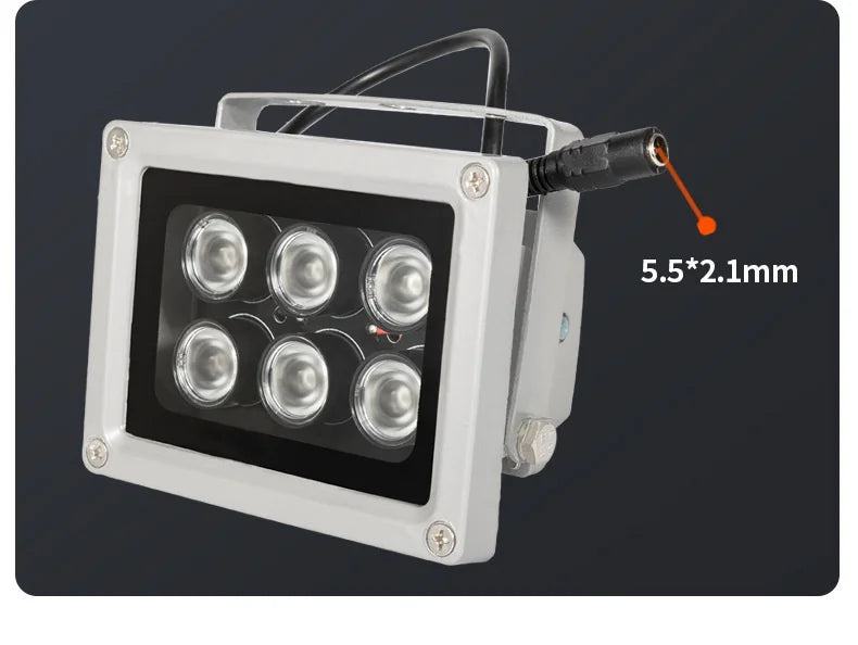 850nm 6 LED IR Lights 850nm IR Night Vision CCTV Security Camera Fill Light IR Illuminators Infrared Lamp - PST PS Tradings