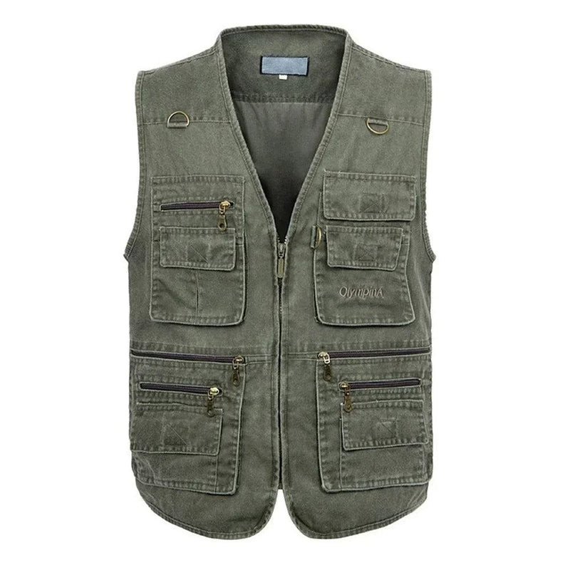 8XL 9XL 10XL New Male Casual Summer Big Size Cotton Sleeveless Vest With Many 16 Pockets Men Multi Pocket Photograph Waistcoat