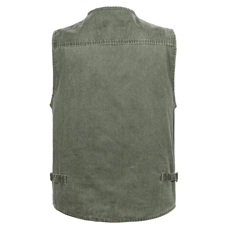 8XL 9XL 10XL New Male Casual Summer Big Size Cotton Sleeveless Vest With Many 16 Pockets Men Multi Pocket Photograph Waistcoat