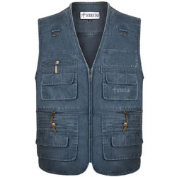 8XL 9XL 10XL New Male Casual Summer Big Size Cotton Sleeveless Vest With Many 16 Pockets Men Multi Pocket Photograph Waistcoat