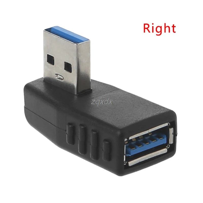 90 Degree Left Right Angled USB 3.0 A Male To Female Adapter Connector For Laptop PC   Drop ship