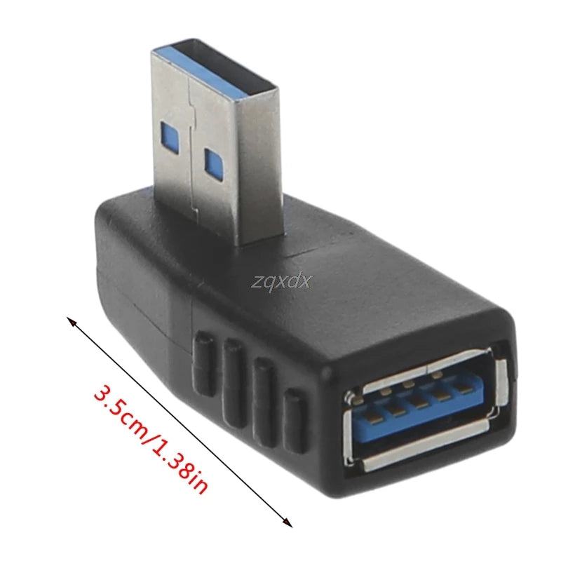 90 Degree Left Right Angled USB 3.0 A Male To Female Adapter Connector For Laptop PC   Drop ship