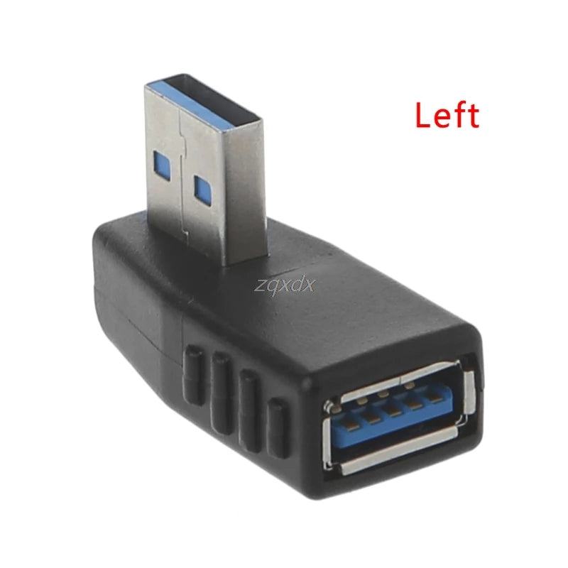 90 Degree Left Right Angled USB 3.0 A Male To Female Adapter Connector For Laptop PC   Drop ship