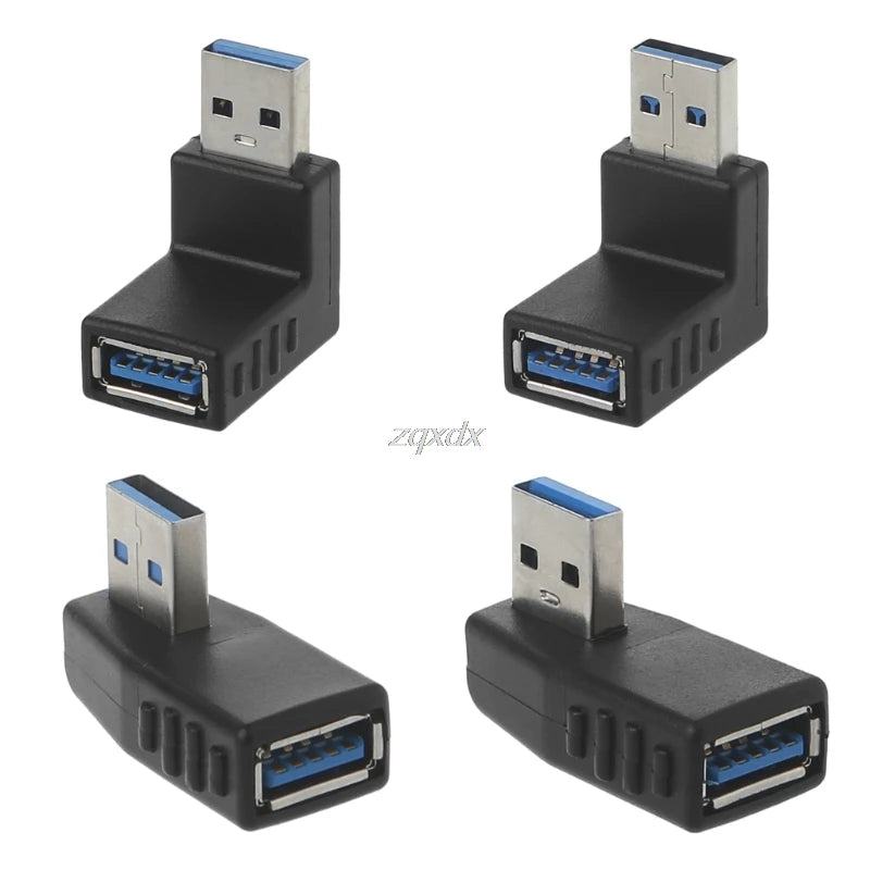 90 Degree Left Right Angled USB 3.0 A Male To Female Adapter Connector For Laptop PC   Drop ship