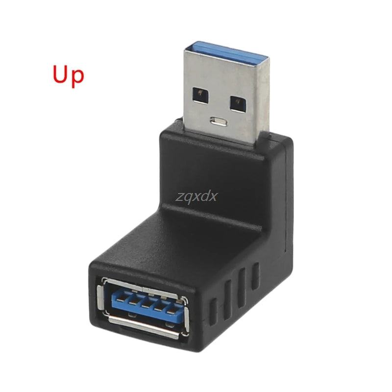 90 Degree Left Right Angled USB 3.0 A Male To Female Adapter Connector For Laptop PC   Drop ship