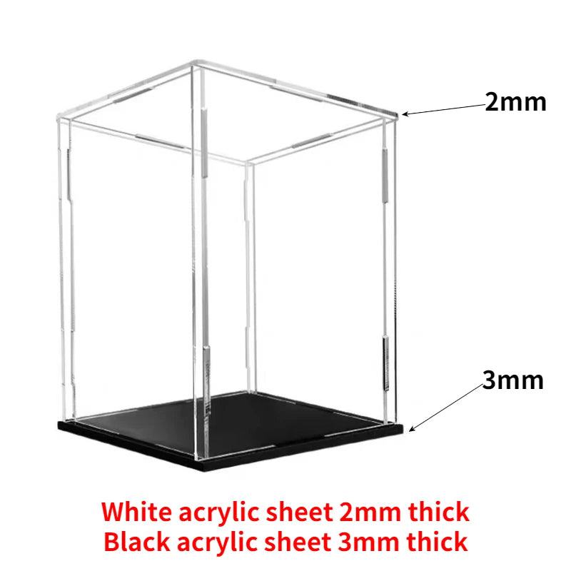 Acrylic Display Case Plastic Box Cube Storage Box Clear Small Assemble Dustproof Showcase for Collectibles Items,Dolls,Car Model - PST PS Tradings