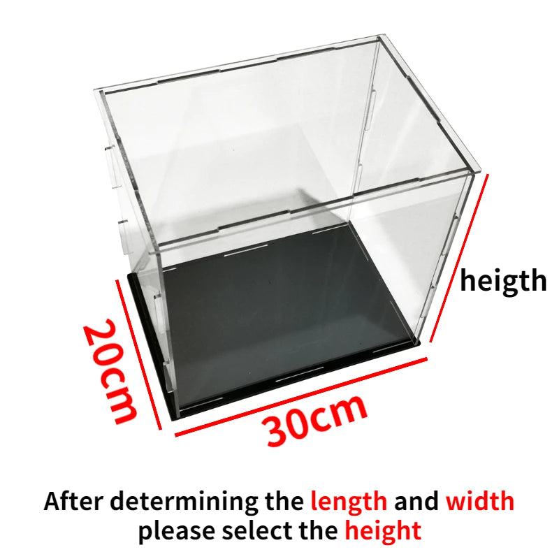 Acrylic Display Case Plastic Box Cube Storage Box Clear Small Assemble Dustproof Showcase for Collectibles Items,Dolls,Car Model - PST PS Tradings