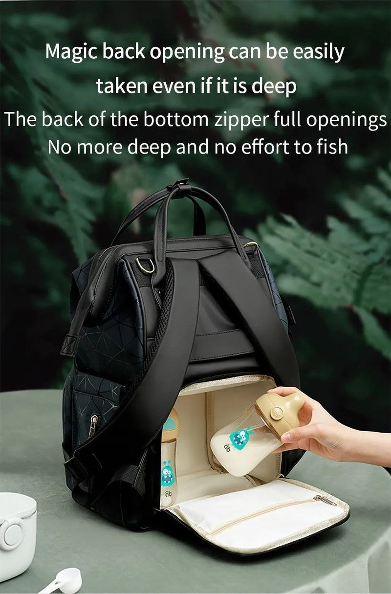 AIBEDILA Mommy Bag Waterproof USB Large-capacity Baby Backpack Female Mommy Outting Bag Mummy Bag Baby Bags for Mom Diaper Nappy - PST PS Tradings