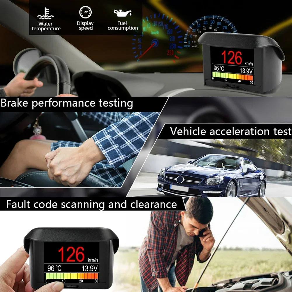 ANCEL A202 On-board Computer Car Digital Computer Display Speed Fuel Consumption Temperature Gauge OBD2 Automobile Scanner - PST PS Tradings