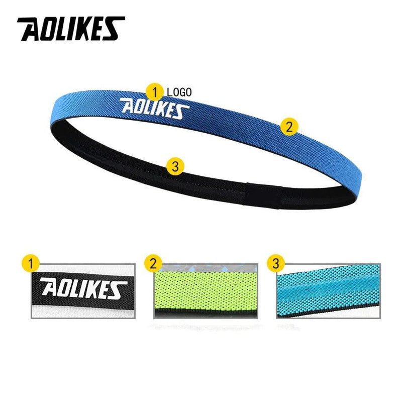 AOLIKES 1PCS Nylon Elastic Head Sweatband Non-slip For Men Women Yoga Hair Bands Running Sweat Bands Fitness Headband - PST PS Tradings