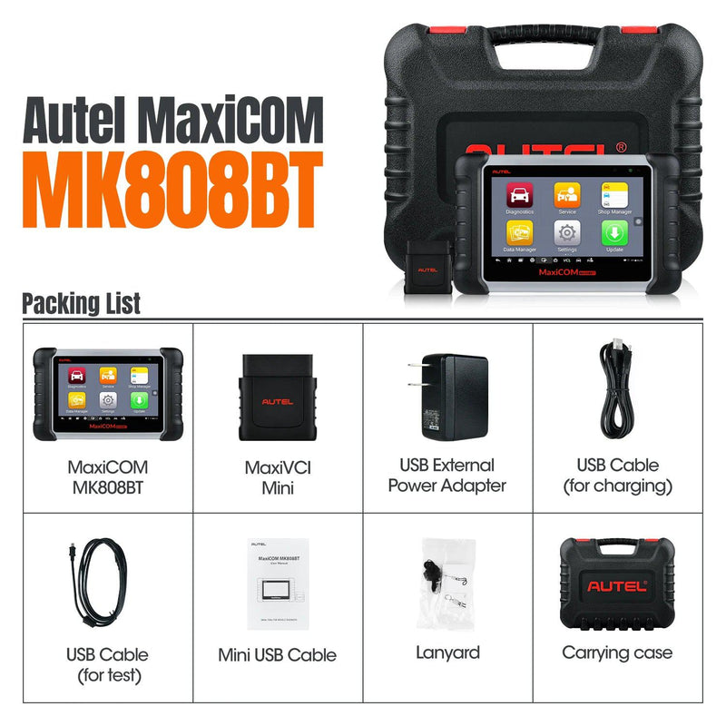 Autel MaxiCOM MK808BT Pro OBD2 Scanner Car Diagnostic Tools Code Reader With Active Test, All System Diagnosis, 28+Services - PST PS Tradings