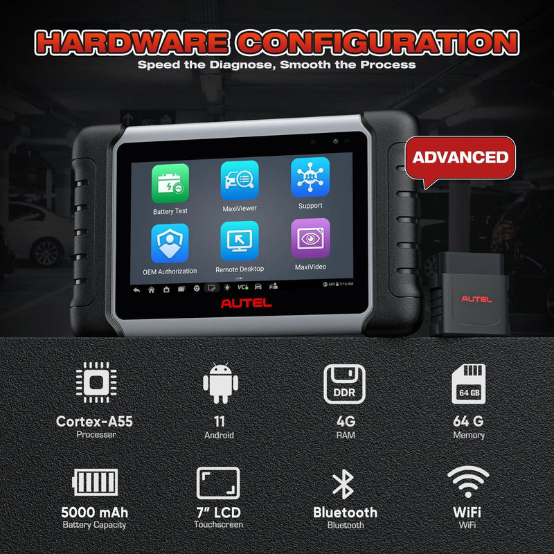 Autel MaxiCOM MK808BT Pro OBD2 Scanner Car Diagnostic Tools Code Reader With Active Test, All System Diagnosis, 28+Services - PST PS Tradings