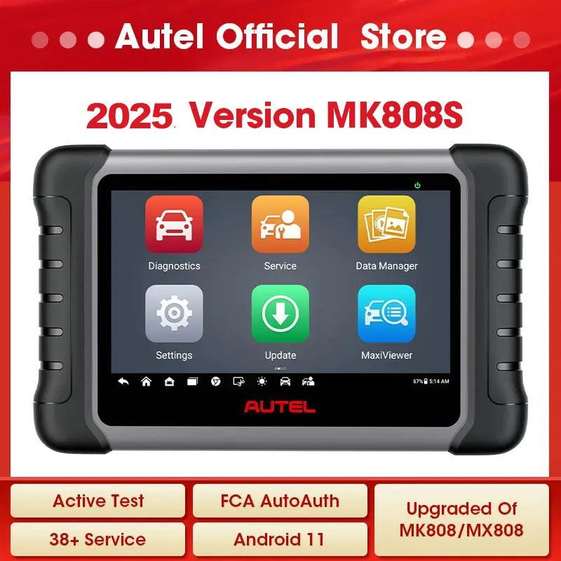 Autel MaxiCOM MK808S OBD2 Scanner Automotivo Car Diagnostic Tool OBD 2 Scanner Active Test Code Reader Key Coding Tool - PST PS Tradings