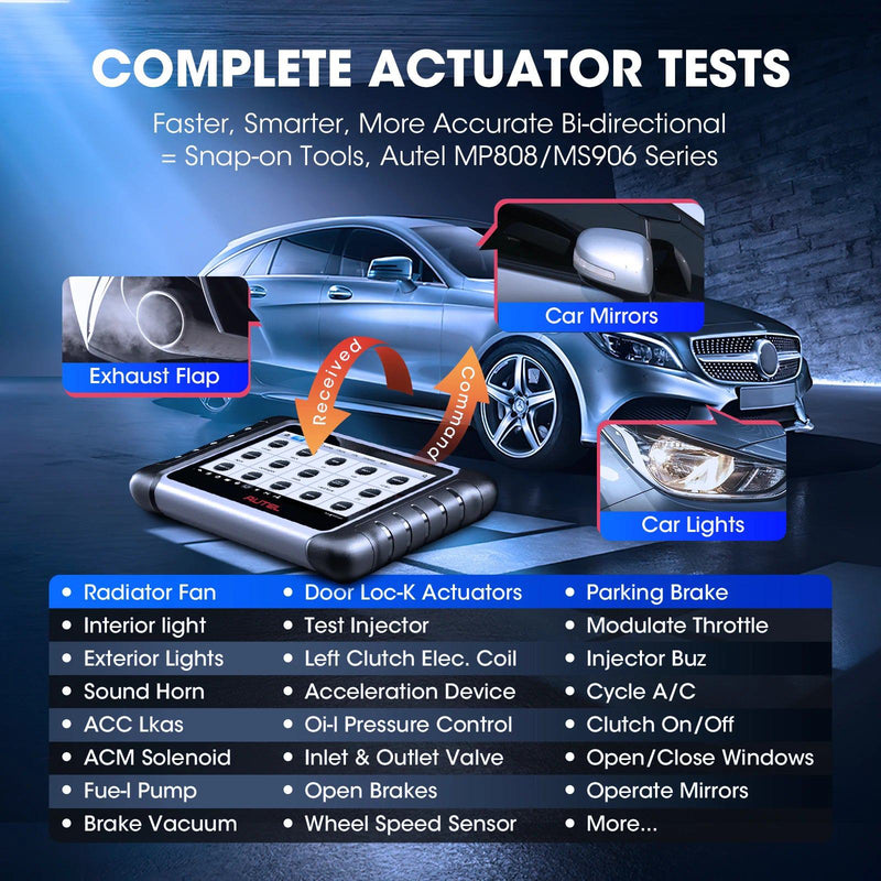 Autel MaxiCOM MK808S OBD2 Scanner Automotivo Car Diagnostic Tool OBD 2 Scanner Active Test Code Reader Key Coding Tool - PST PS Tradings