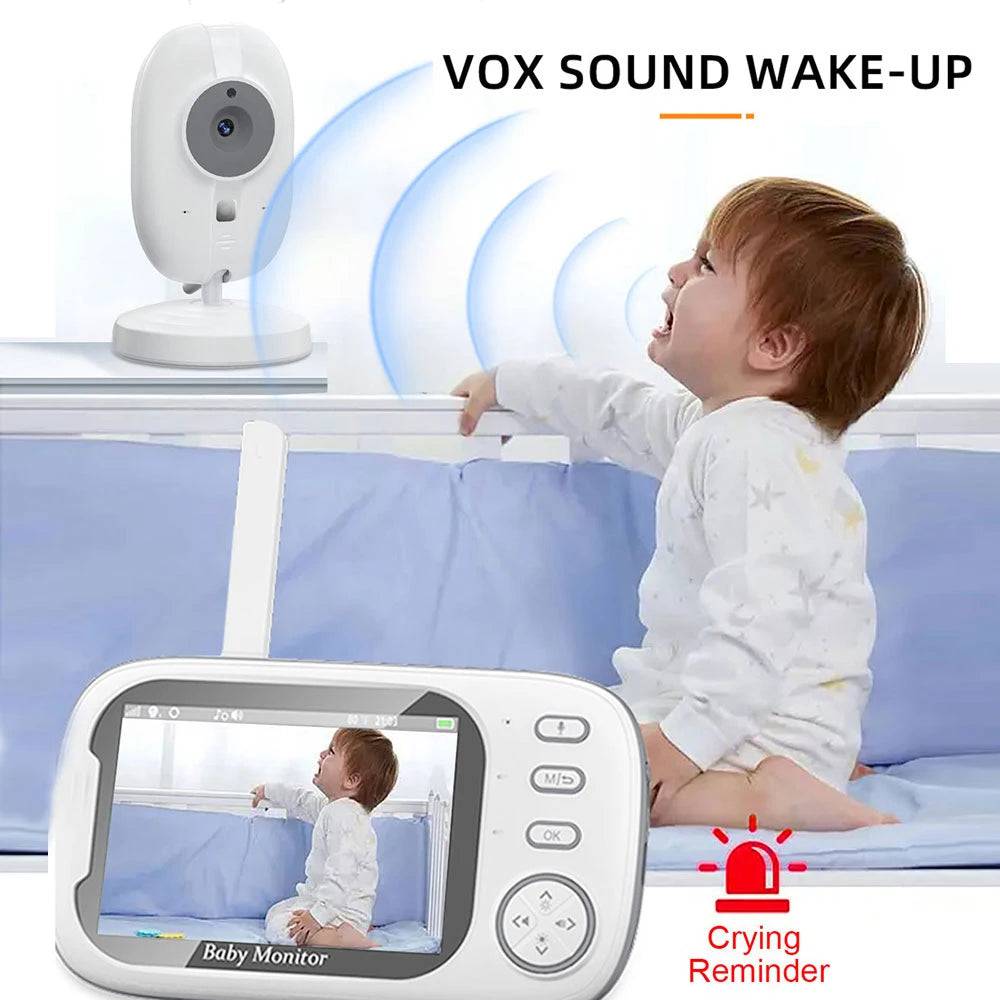 Baby Monitor With Camera 3.5 inch LCD Electronic Babysitter 2 Way Audio Night Vision Video Baby Nanny Radio Better than VB603 - Property & Safety Tradings