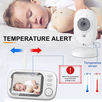 Baby Monitor With Camera 3.5 inch LCD Electronic Babysitter 2 Way Audio Night Vision Video Baby Nanny Radio Better than VB603 - Property & Safety Tradings