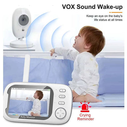 Baby Monitor With Camera 3.5 inch LCD Electronic Babysitter 2 Way Audio Night Vision Video Baby Nanny Radio Better than VB603 - Property & Safety Tradings