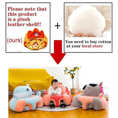 Baby Sofa Support Seat Cover Plush Chair Learning To Sit Comfortable Cartoon Toddler Nest Puff ChairToy Baby Floor Plush Lounger - PST PS Tradings