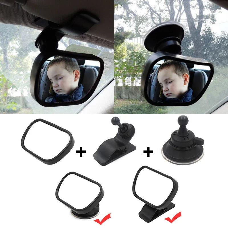 Black White View Back Seat Mirror Baby Car Mirror Safety Seat Headrest Rearview Mirror Baby Facing Rear Ward Car Kids Monitor - PST PS Tradings