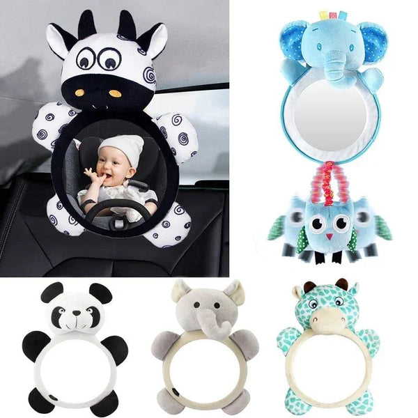 Black White View Back Seat Mirror Baby Car Mirror Safety Seat Headrest Rearview Mirror Baby Facing Rear Ward Car Kids Monitor - PST PS Tradings