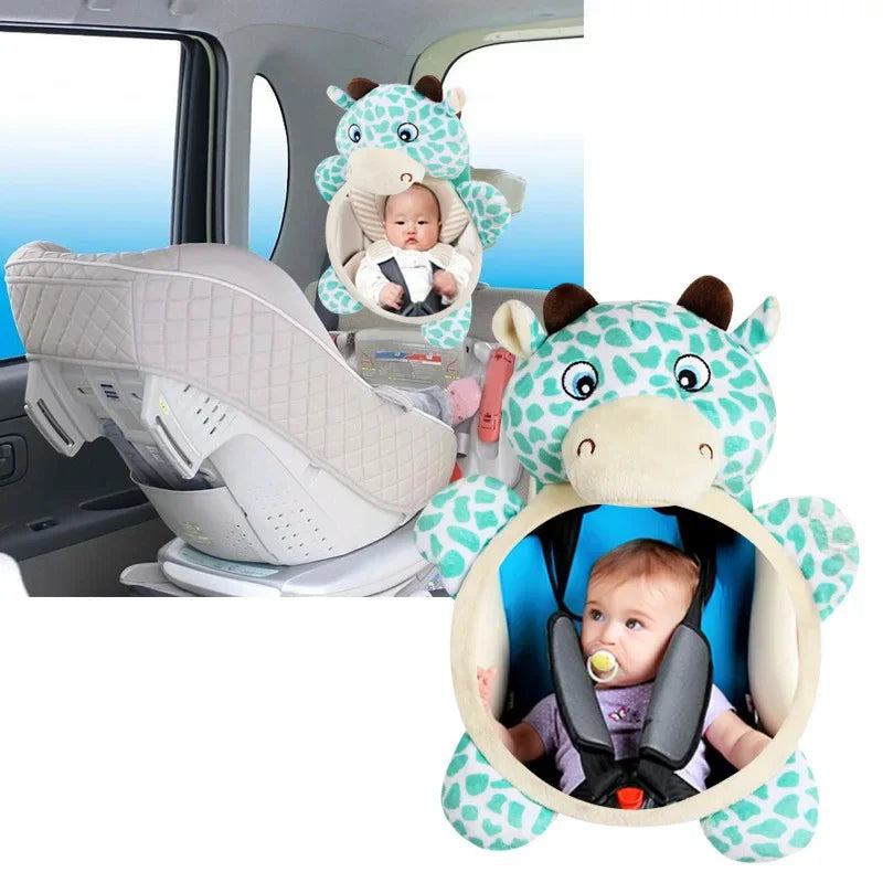 Black White View Back Seat Mirror Baby Car Mirror Safety Seat Headrest Rearview Mirror Baby Facing Rear Ward Car Kids Monitor - PST PS Tradings