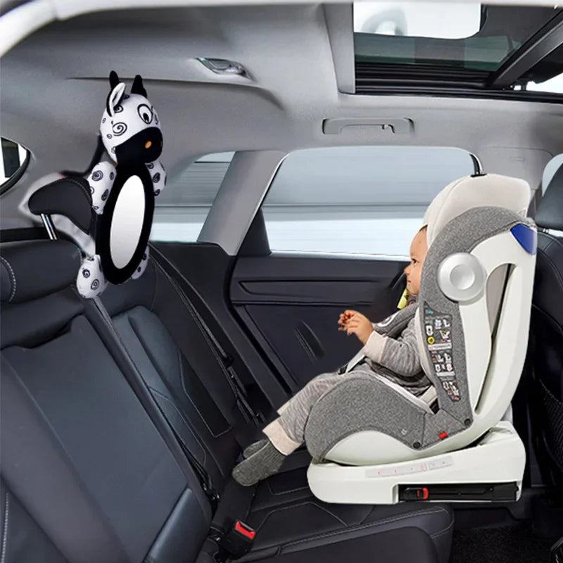 Black White View Back Seat Mirror Baby Car Mirror Safety Seat Headrest Rearview Mirror Baby Facing Rear Ward Car Kids Monitor - PST PS Tradings