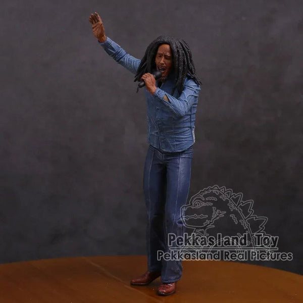 Bob Marley Music Legends Jamaica Singer & Microphone PVC Action Figure Collectible Model Toy 18cm