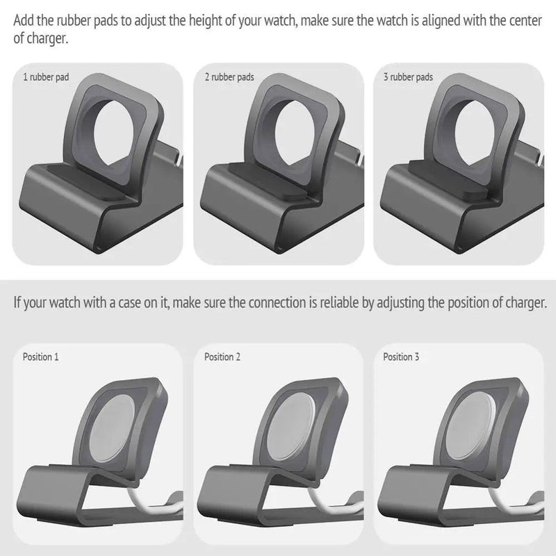 Alu-Ladehalterung Smart-Watch / Ständer mit Ladefunktion / Lade-Dock / Ladestation/ Docking-Station - Smart_Watch Charging Holder Mod.1-10+Ultra_1+2 - PST PS Tradings Cellphones & Telecommunications - Cellphones PST PS Tradings